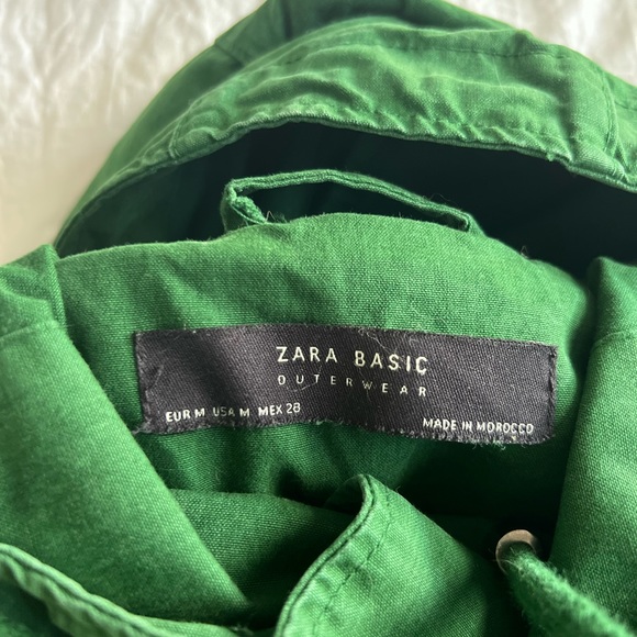 Zara Basics Green Parka - Picture 2 of 3